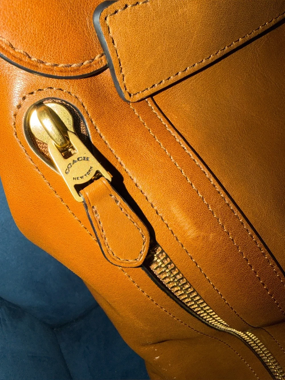 COACH Mens Bleecker Leather Backpack